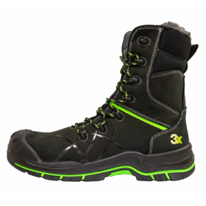 3X Workwear Mjøsa Unisex Vinterstøvler S3 Sort/Grønn
