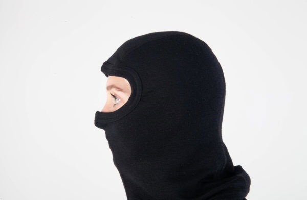 Vandre merino balaklava, sort - Onesize